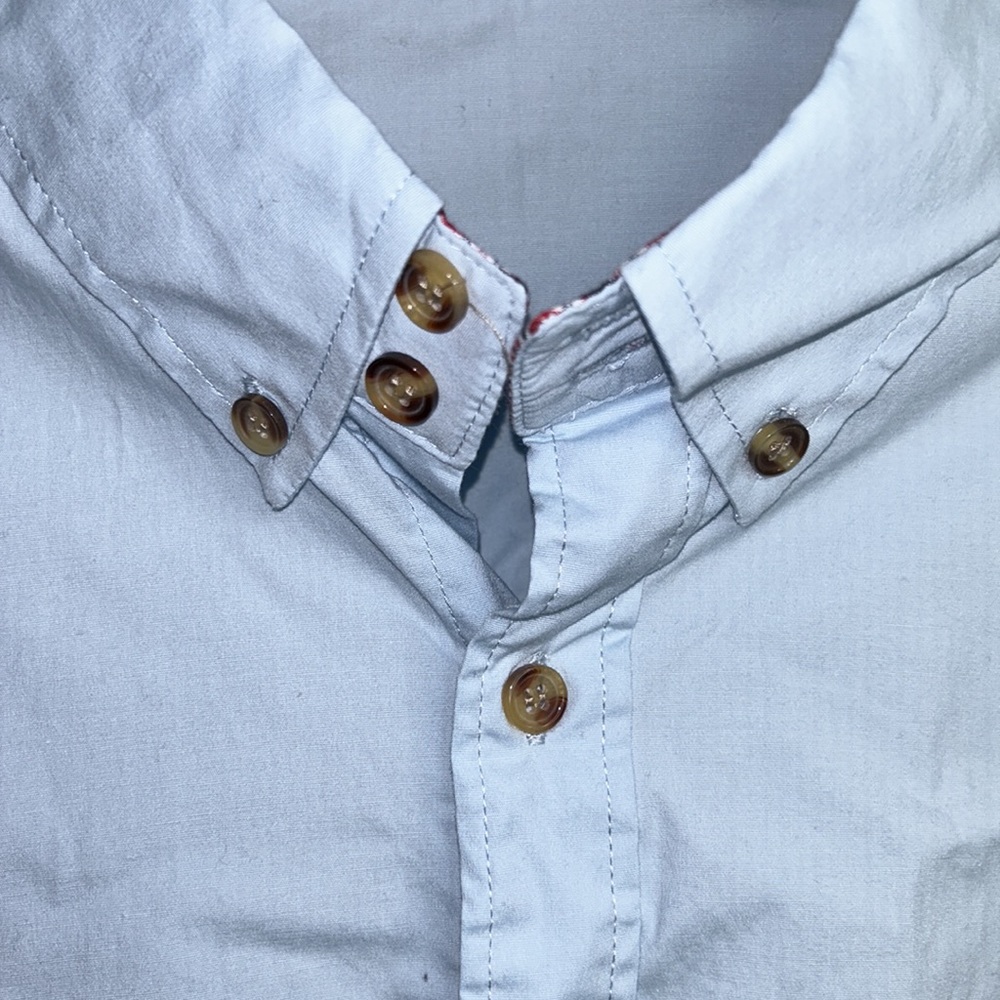 🌻 Tomsware Light Blue Casual Button Down Men’s Shirt Size XL - Picture 4 of 8